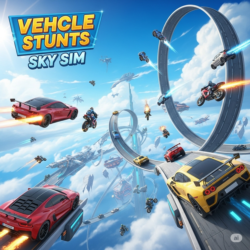 Vehicle Stunts Sky Sim